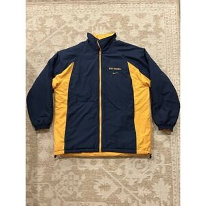 West Virginia Nike Jacket Mens XL Reversible Windbreaker Full Zip Logo READ*